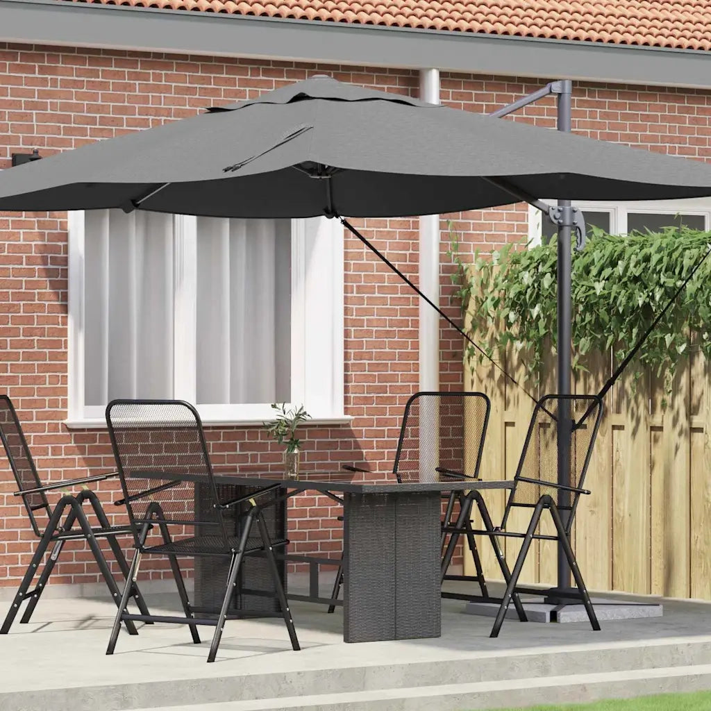 Ombrellone-Ombrello da giardino Antracite 351 x 250 x 260 cm Poliestere e Alluminio