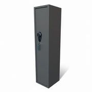 Armadio Portafucili In Acciaio Blindato Per Armi Con Serratura Digitale E Chiave Cassaforte Sicura Tesoretto Tasca Porta Oggetti Grigio Scuro 145x25x20 Cm (2 Posti)
