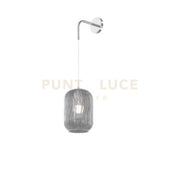 APPLIQUE REGOLABILE CROMO 1 LUCE VETRO FUME 1181CR-A-FU