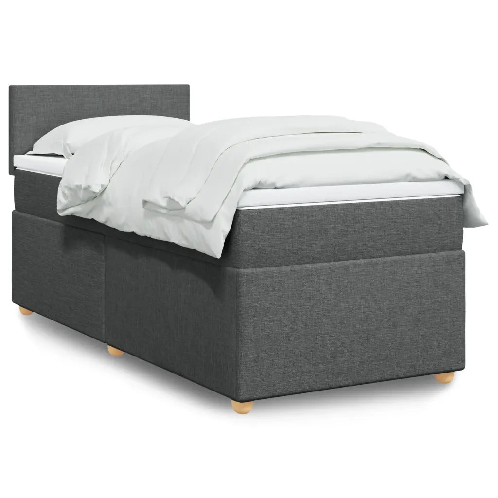Giroletto a Molle con Materasso Grigio Scuro 80x200 cm Tessuto 3286501