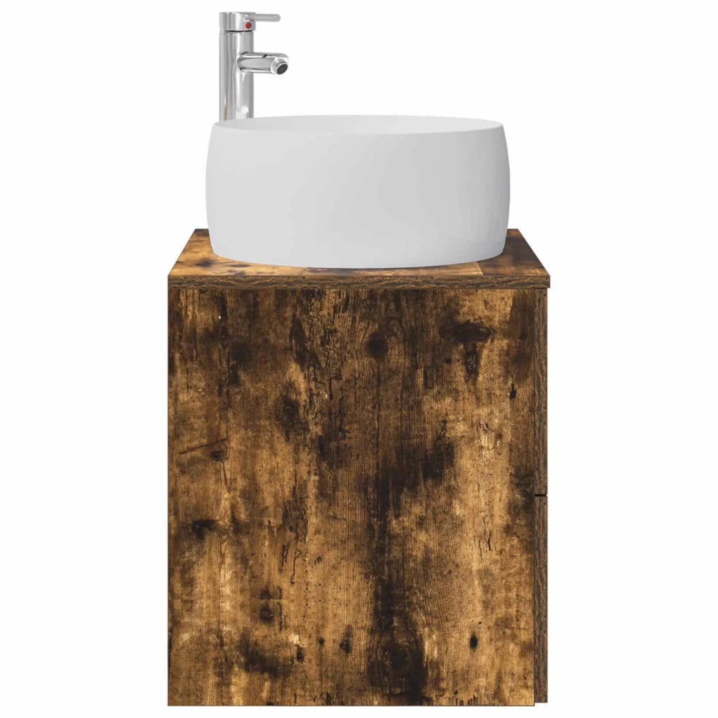 Mobile Lavabo da Parete Rovere Fumo 49,5 x 44,5 x 66 cm 890314