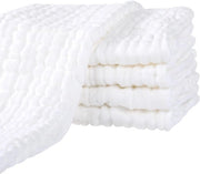 Set di asciugamani per il bagnetto in mussolina da 5 pezzi - Assorbitivi 70 x 70 cm - Resistenti al bollito e di alta qualità asciugamani idrorepellenti
