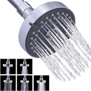 Douchekop 10 cm di diametro 5 tipi di getto Regendouche a risparmio d'acqua G1/2 tubo Regendouche Douchekop 360 gradi rotativo in rame a forma rotonda per Solar Douche Bagno