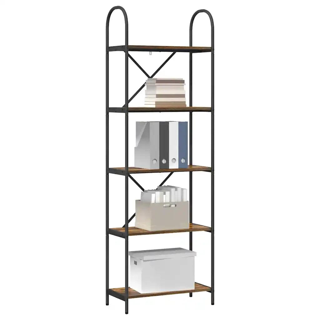 Libreria Rovere fumé 60 x 30 x 183 cm Legno multistrato 879907