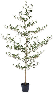 Pianta Finta di Olivo Nero 150 cm - Finta Pianta con 323 Foglie, UV-Resistente, con Vaso - Decorazione per Sala da Pranzo, Ufficio, Balcone, VN140