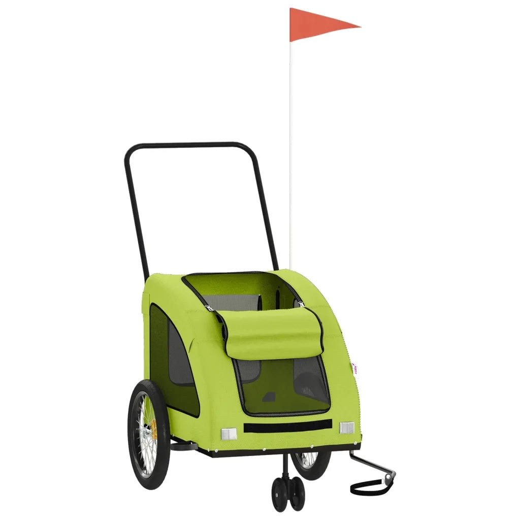 Rimorchio da Bici per Animali Verde Oxford e Ferro CFW2179707