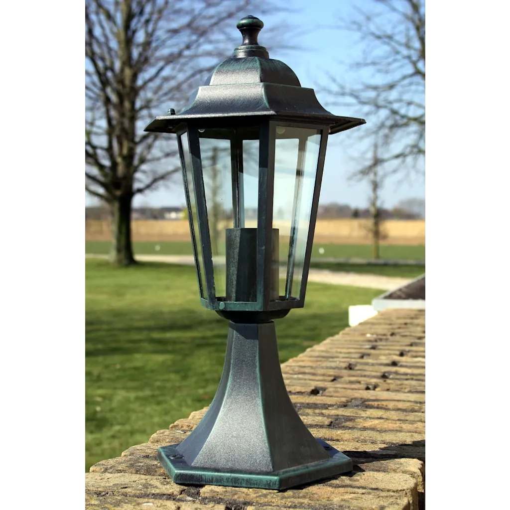 Lampioni da Giardino 2 pz Verde Scuro/Nero in Alluminio 3057507