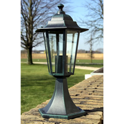 Lampioni da Giardino 2 pz Verde Scuro/Nero in Alluminio 3057507