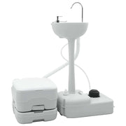 Set di toilette per il campeggio 2 pcs Grigio e Bianco 42001433