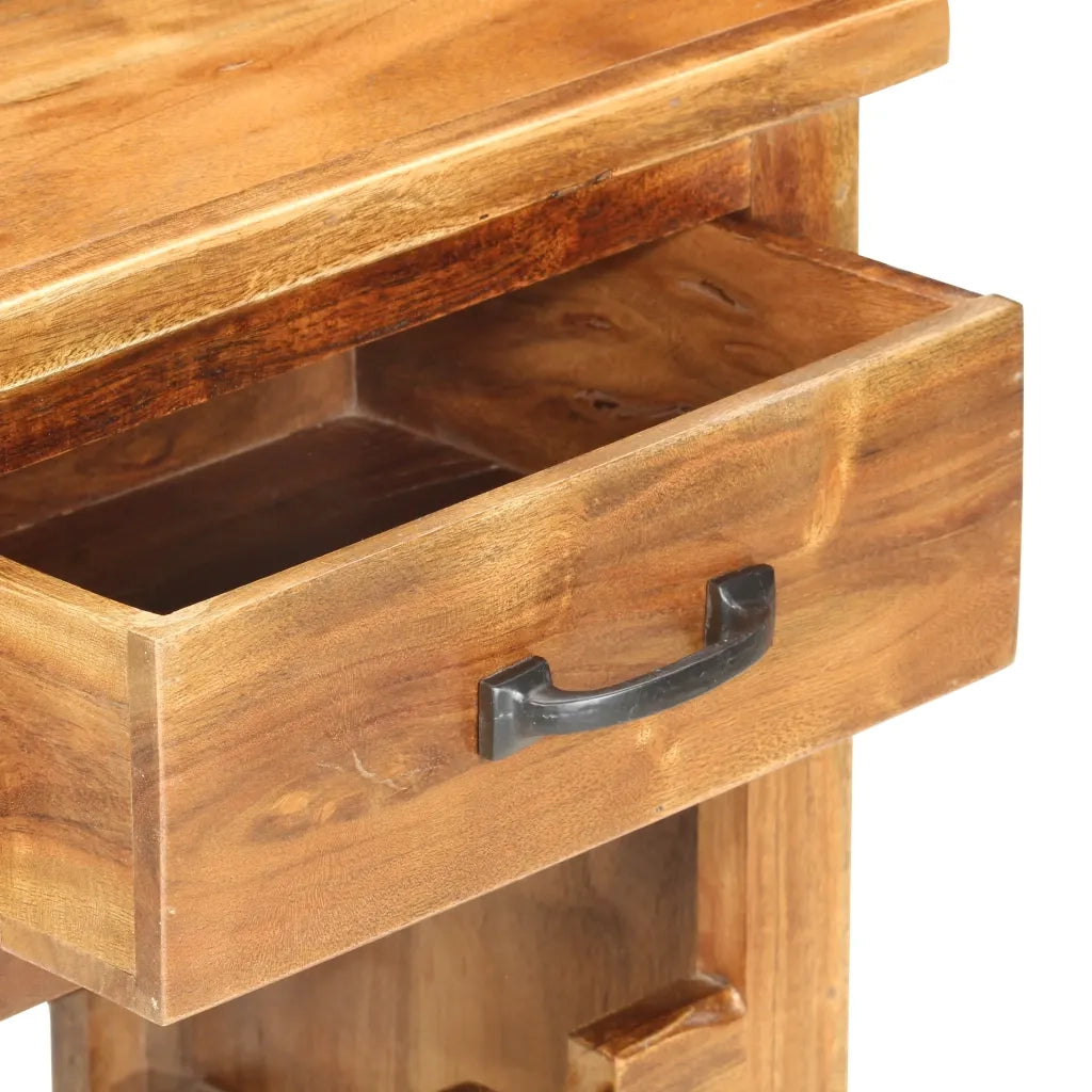 Mobiletto Portavini 40x30x80 cm in Legno Massello di Acacia 287482