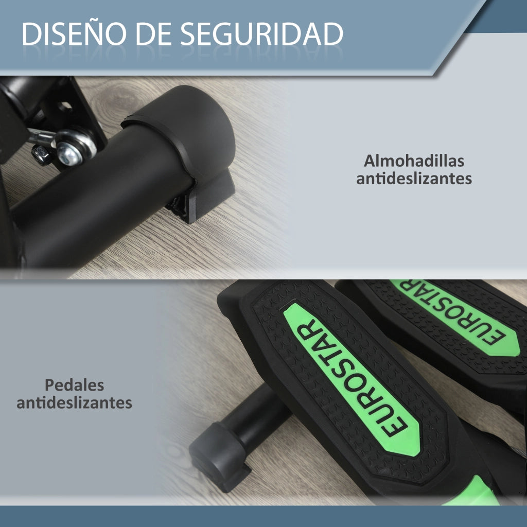 Stepper Fitness con Manubri e Schermo LCD ¨C zephmum ¨C 40x40x118 cm Nero