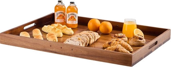 Piastra di legno per copertura forno, copertura multifunzionale per piastre a gas e elettriche, piastra di legno di acacia con manici integrati, piastra di copertura per piastre elettriche per camper e ampliamento di lavoro per la zona da cucina.
