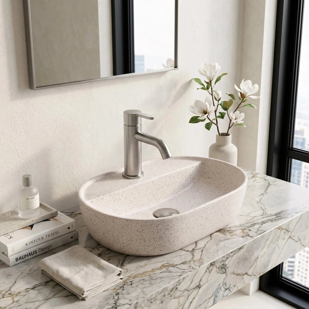 Lavabo Da Appoggio Rea Aura 42 Sandy
