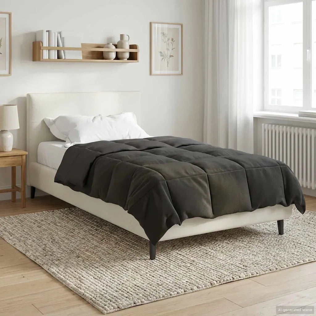 Duvet Estivo Trapuntato Antracite 140 x 220 cm Microfibra 42025911
