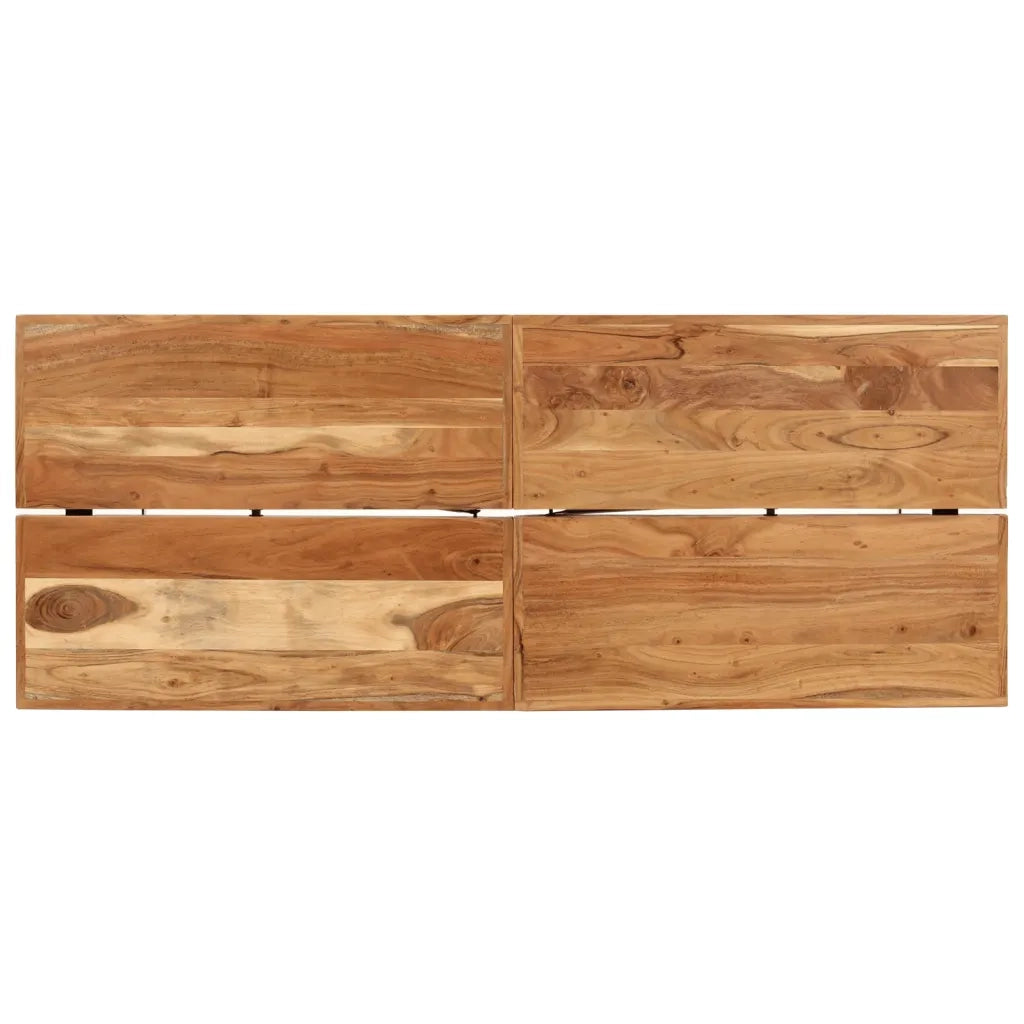Tavolino da Bar 180x70x107 cm Legno Massello di Acacia e Ferro 356378