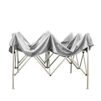 Gazebo Richiudibile Pieghevole 3x2m in Acciaio e PVC Impermeabile Bianco