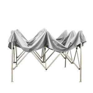 Gazebo Richiudibile Pieghevole 3x2m in Acciaio e PVC Impermeabile Bianco