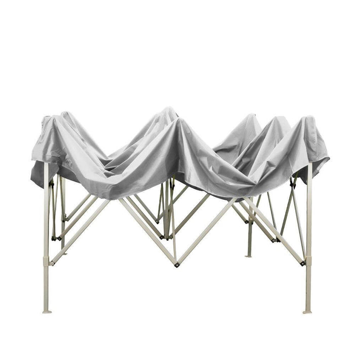 Gazebo Richiudibile Pieghevole 3x2m in Acciaio e PVC Impermeabile Bianco