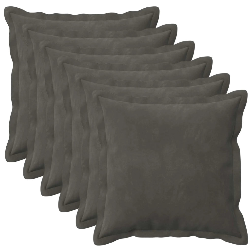 Cuscino con cuscino HOUTEN 6 pz Grigio Scuro Velluto 931850