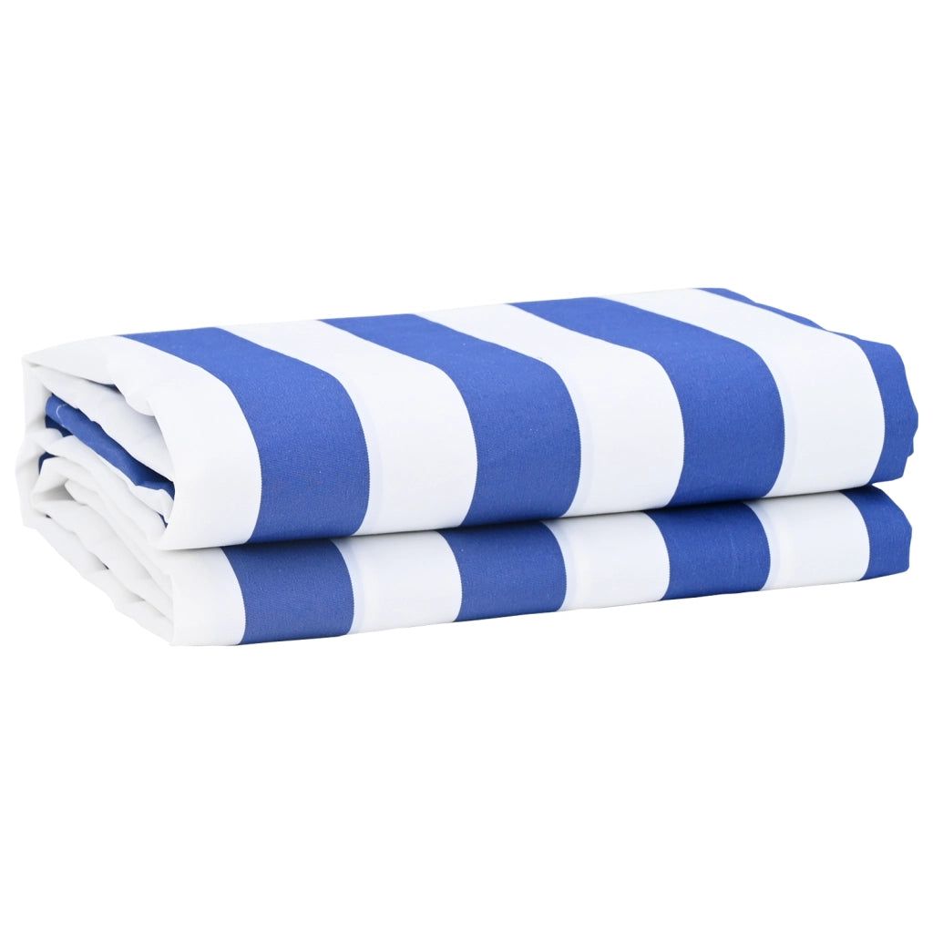 Tessuto sostitutivo per tende blu e bianco 10x1.6 m