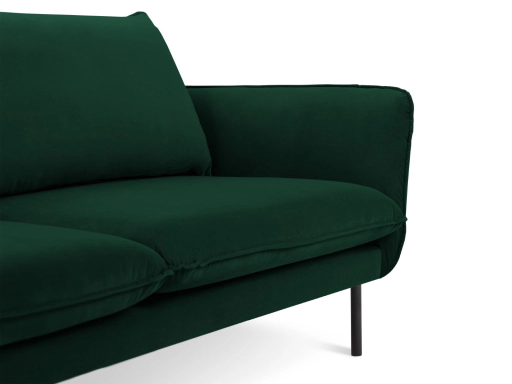 Cosmopolitan Design - Divano "Vienna" 4 posti in velluto verde bottiglia 