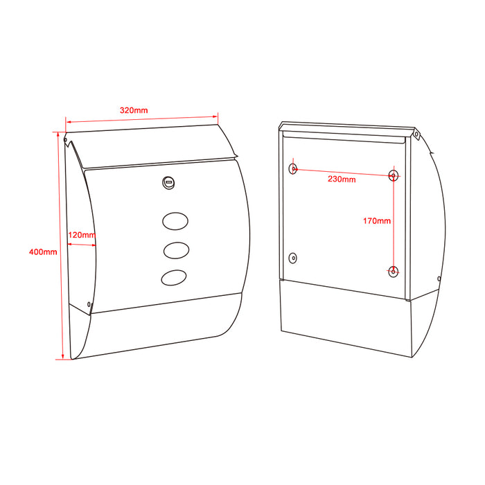 Set Cassetta postale V18 e Telaio di supporto per montaggio a terra, antracite