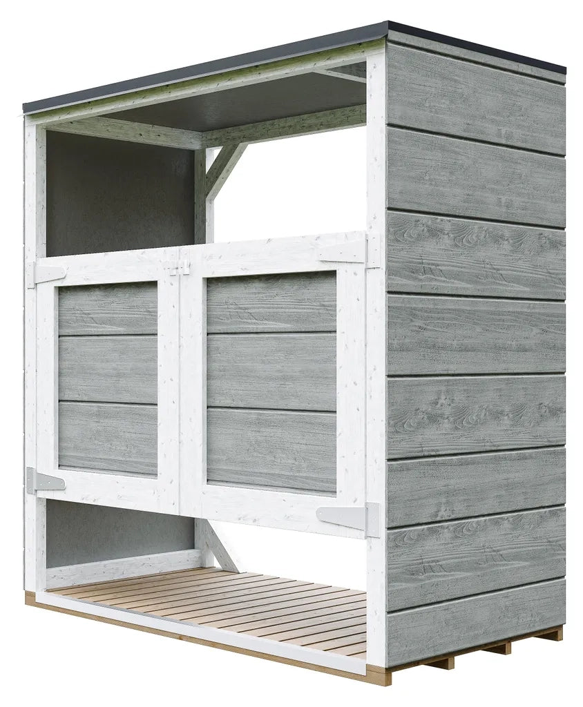 Ricovero per bidoni da giardino 2x240L TIMBELA M980A-TUNDRA GREY