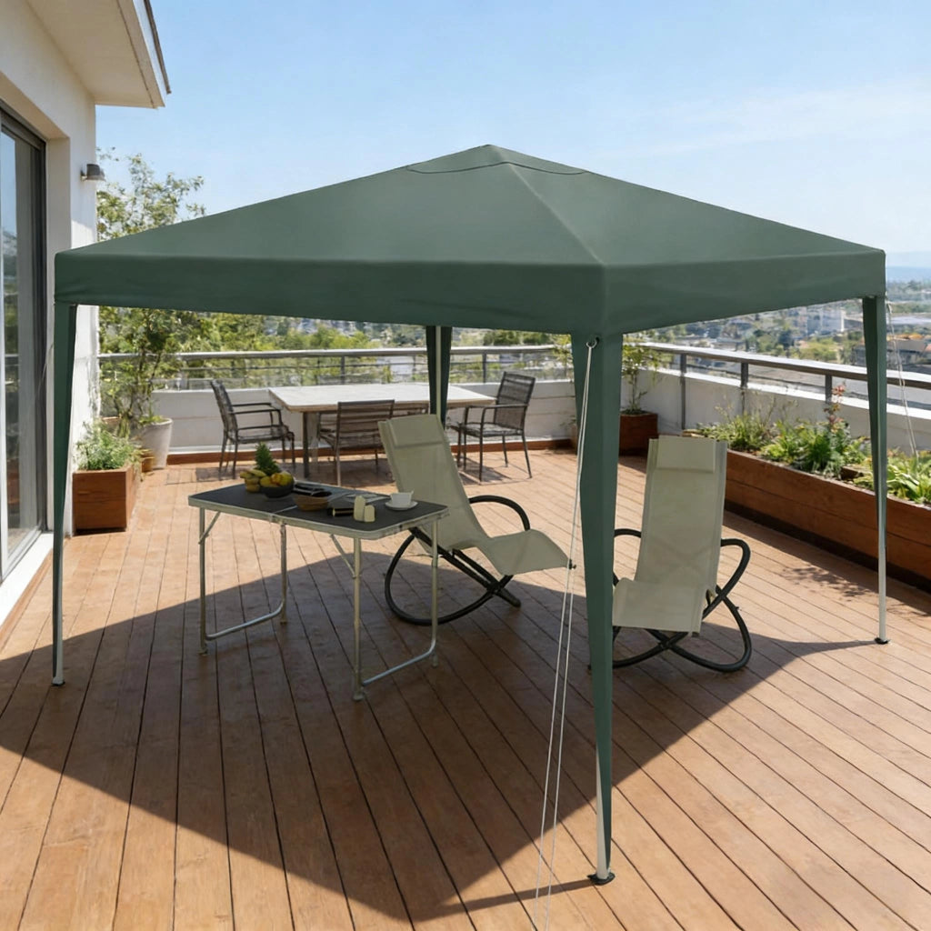 GAZEBO 3x3 m Regolabile Verde