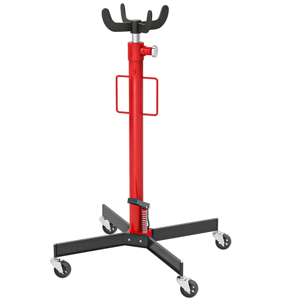 Cric Idraulico 500 kg con Ruote Pivotanti ¨C Zephmum ¨C Rosso 58x58x110-191.5 cm