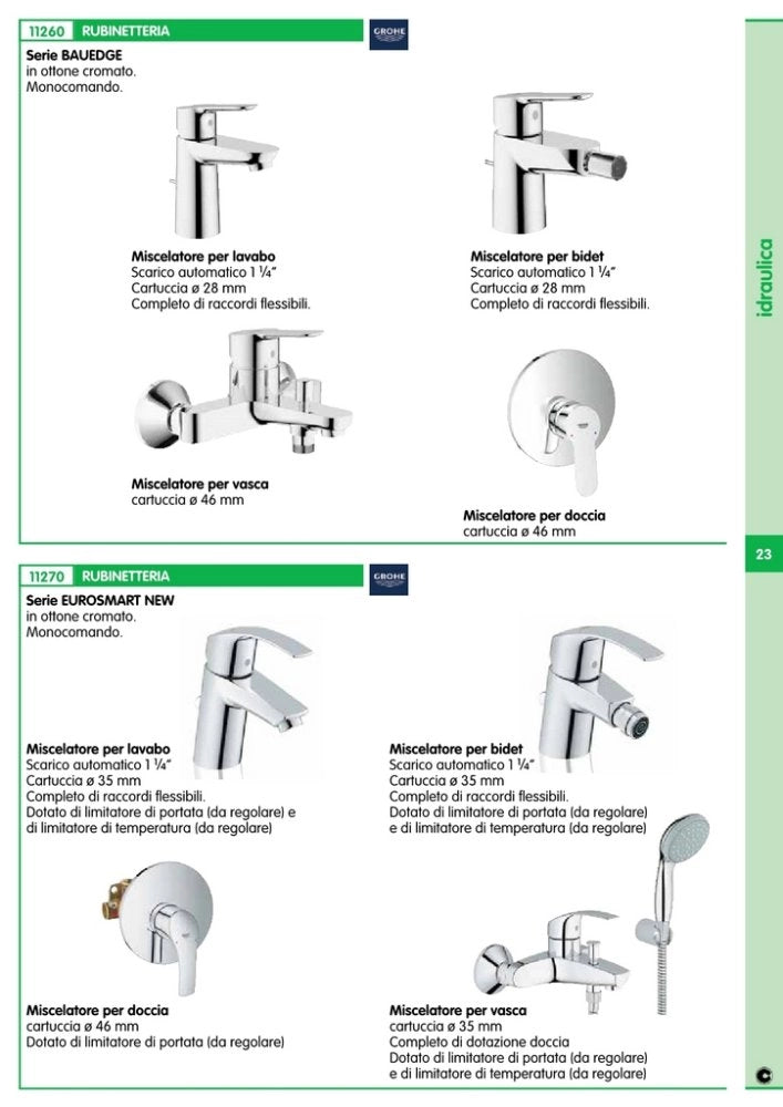 1pz grohe eurosmart new monocomando incasso doccia cod:ferx.92196