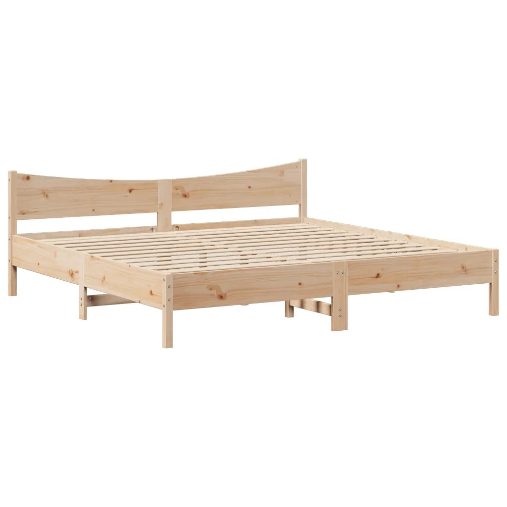vidaXL Giroletto con Testiera 200x200 cm in Legno Massello di Pino