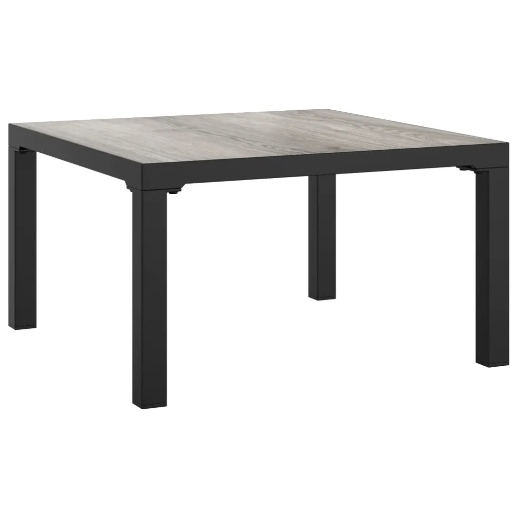 Set Salotto da Giardino 5 pz Nero e Grigio in Polyrattan 3187748