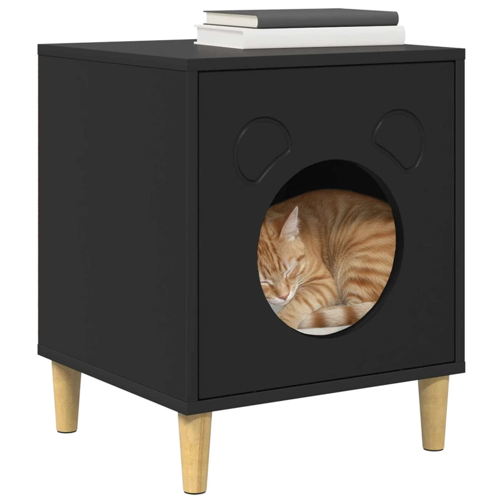 Casa per Gatti Nero 42,5 x 40 x 53 cm Legno ingegnerizzato 8000672