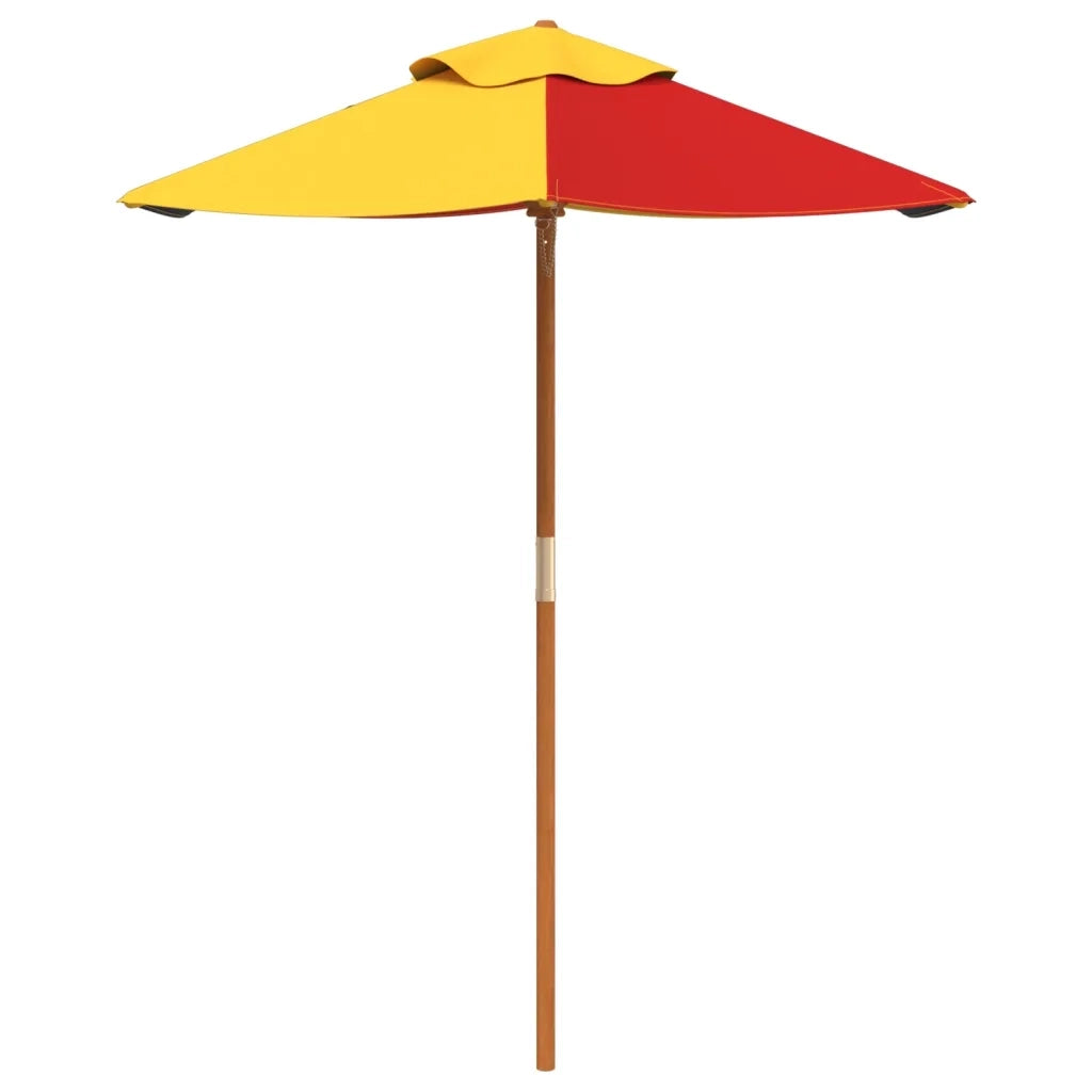 vidaXL Ombrellone da Giardino per Bambini con Palo in Legno Ø120x140cm