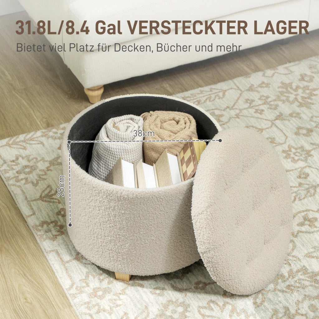 PANCHETTA Contenitore Ø45 x 41 cm Crema in poliestere