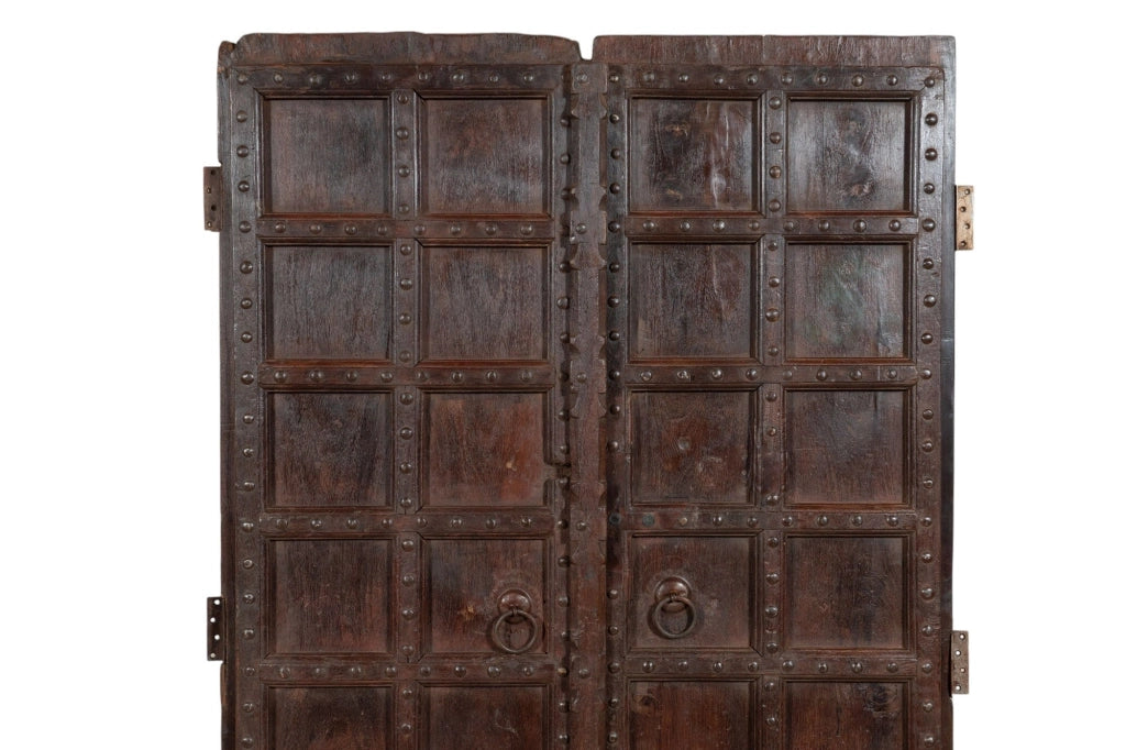 Biscottini Porta portone in legno massello e ferro da interno o da esterno vecchia e antica medievale scorrevole