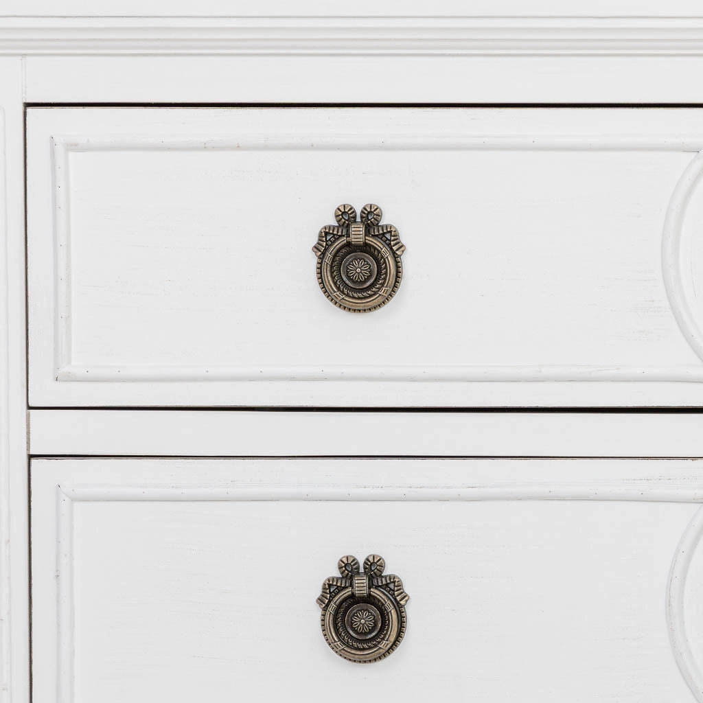 Cassettone in legno bianco 102x46x80h cm