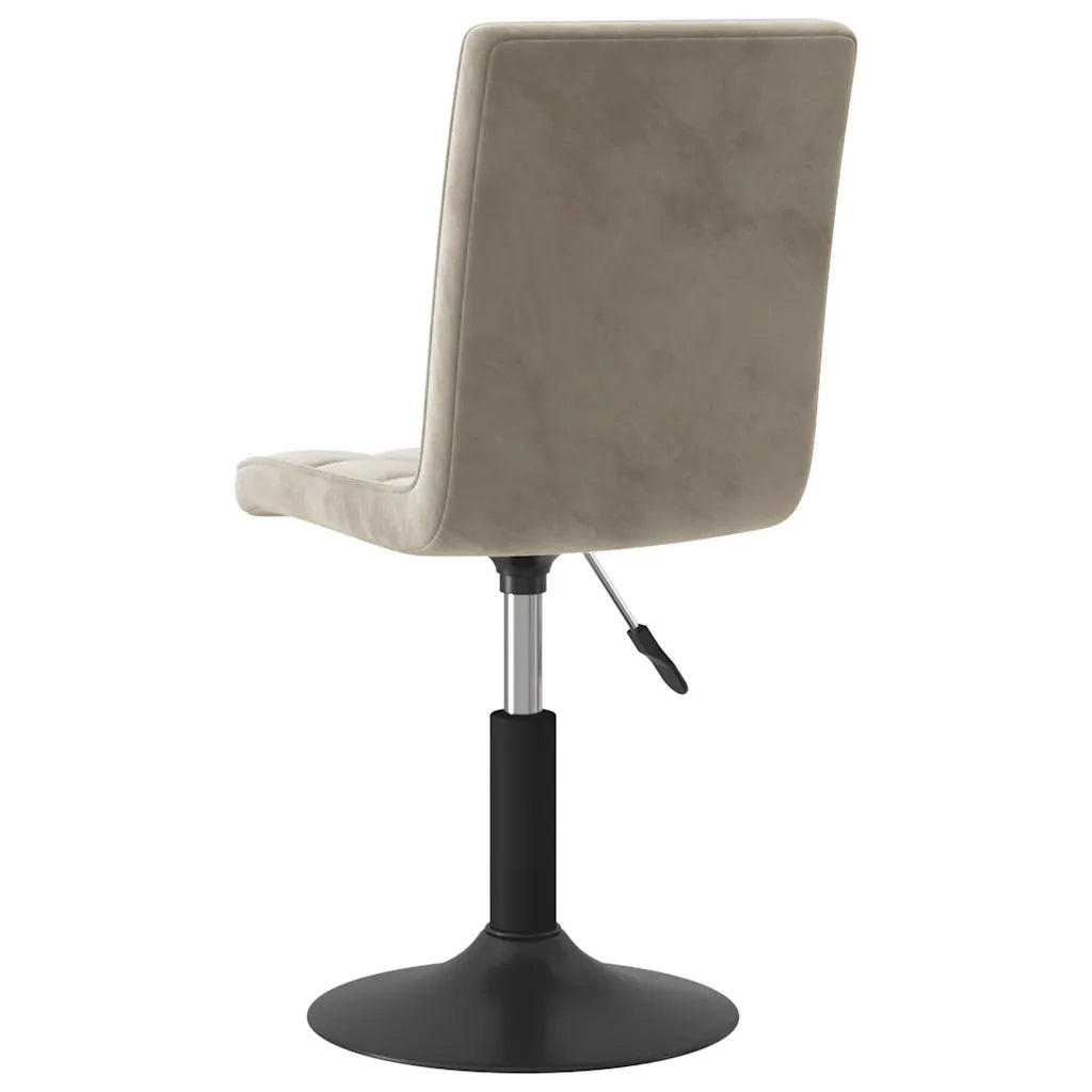 Sedie da Pranzo Girevoli 4 pz Grigio Chiaro in Velluto 3089289
