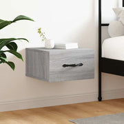 Comodino a Muro-Tavolino da notte sospeso Grigio Sonoma 35x35x20 cm 900495