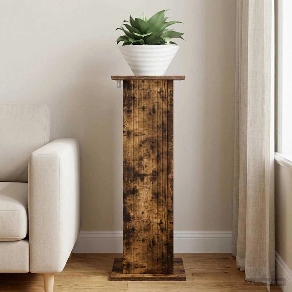 Supporto per piante Rovere Fumo 30,5 x 30 x 80,5 cm 899772