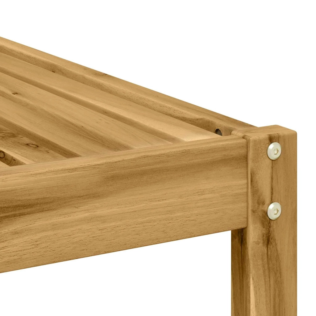 Sedia da giardino-Poggiapiedi da Esterno Legno di Acacia Massello Bianco 868891