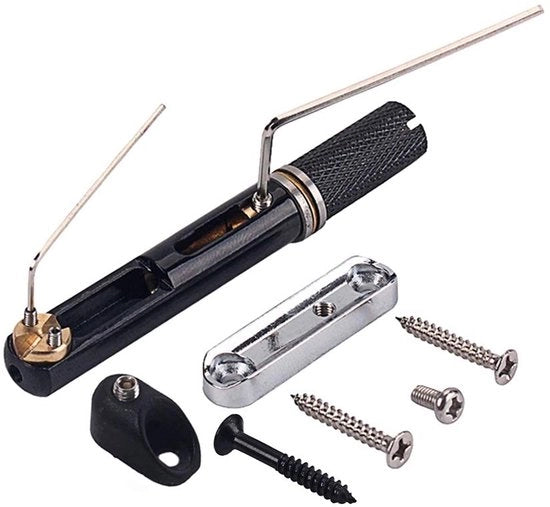 Chitarra bridge senza manubrio - Ideale per musicisti - Nero - Unico bridge per chitarra - Perfetto per 6 corde - Adatto per chitarre elettriche