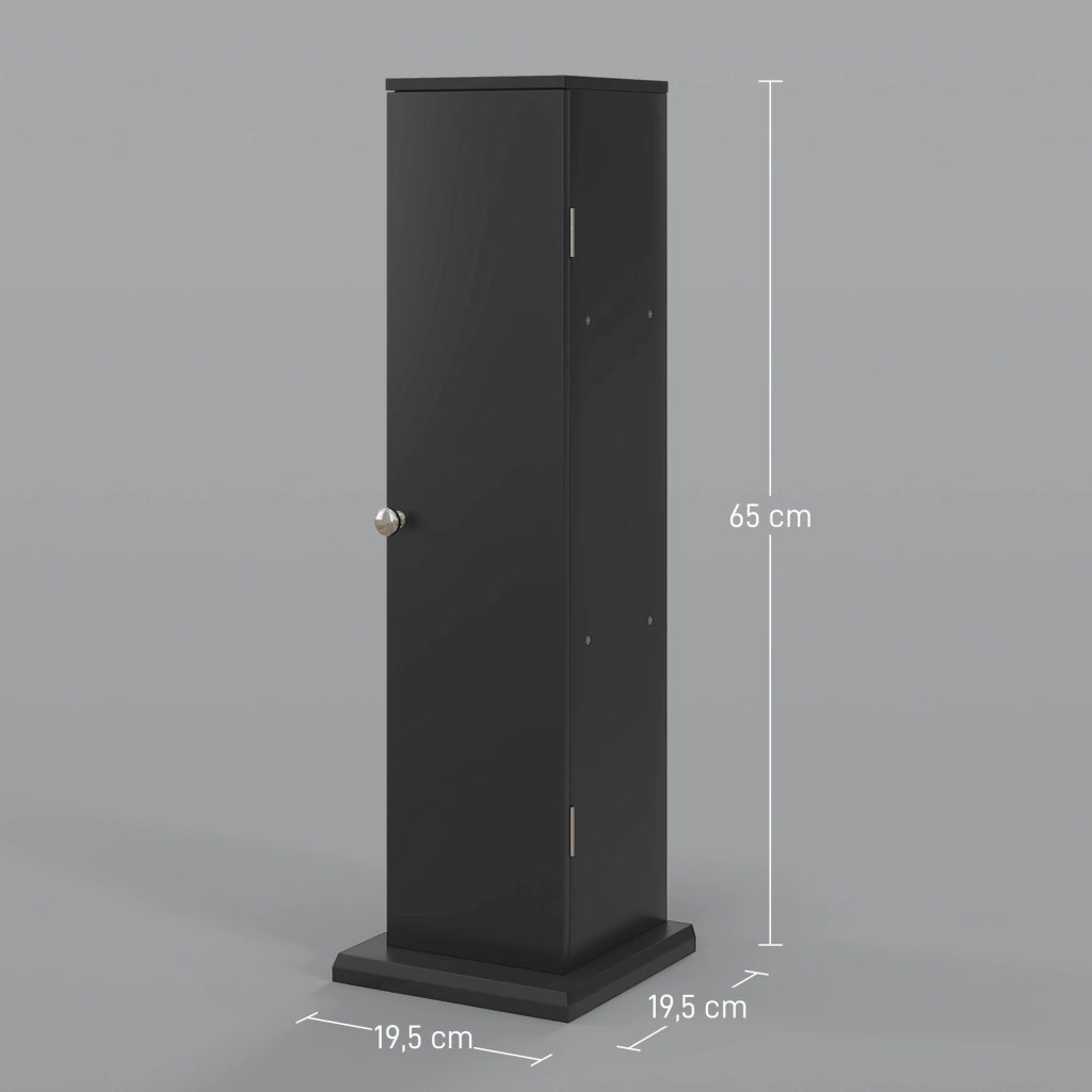 Mobiletto bagno 3 ripiani con portarotolo ¨C Xylo ¨C nero salvaspazio