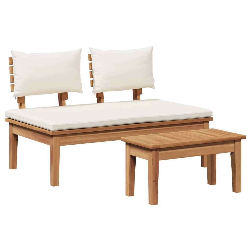 Set Panchina da Giardino in Legno Massello di Teak