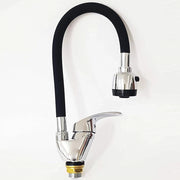 Trade Shop - Miscelatore Lavello Colore Nero Cromato Lavandino Doccetta Flessibile Girevole -