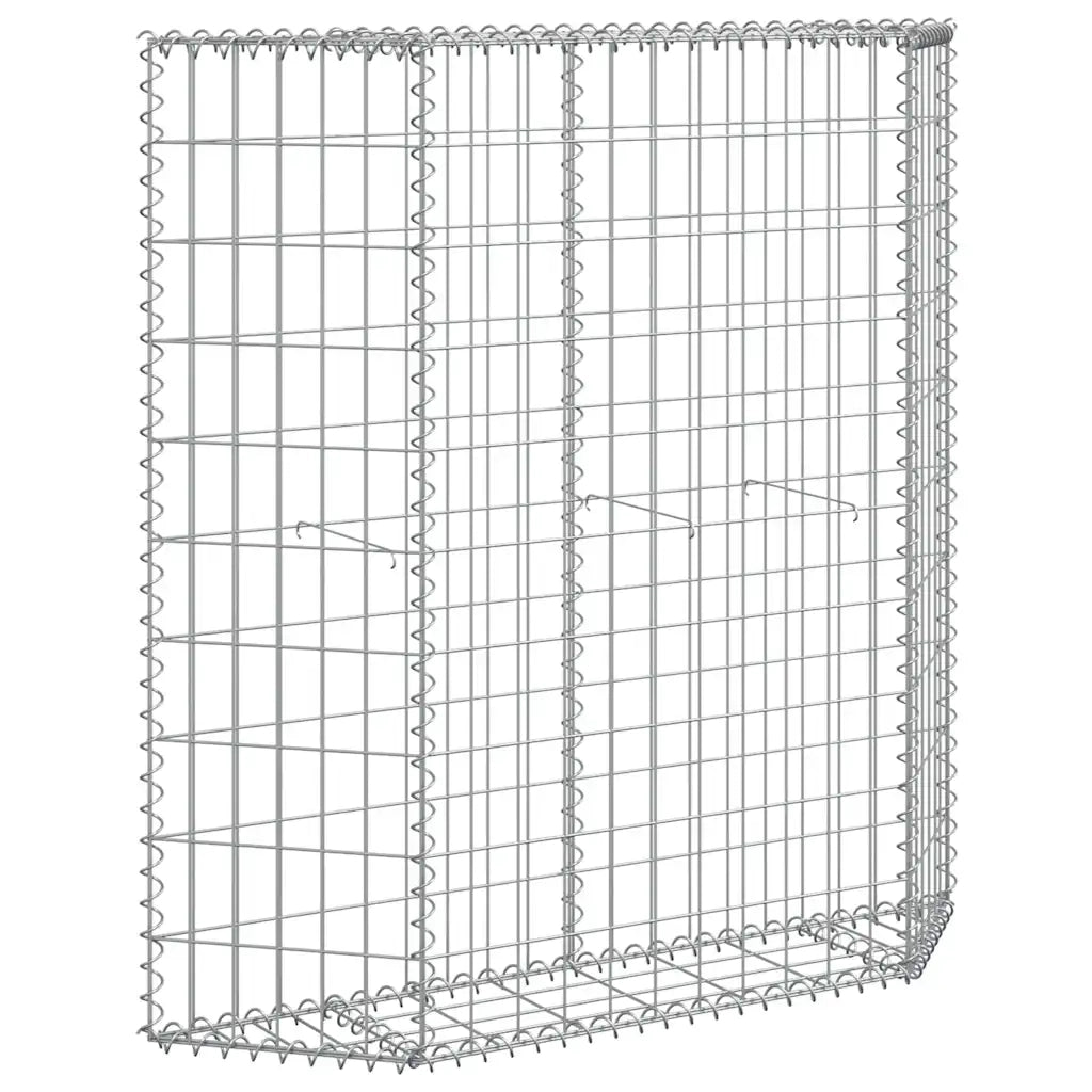 Gabbione Fioriere | Cassetta per fiori | Letto Rialzato Trapezio Acciaio Zincato 100x20x100 cm