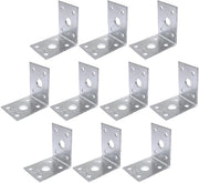 Set di viti per montaggio da 10 - Viti perforate - 50x50x35x2,5mm - Verniciate termicamente - Montaggio metallico - Alte carichi - Montaggio a 90 gradi - Viti per fissaggio