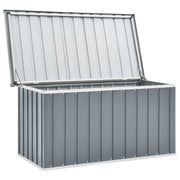 Baule portaoggetti da giardino 129 x 67 x 65 cm grigio 02_0013082
