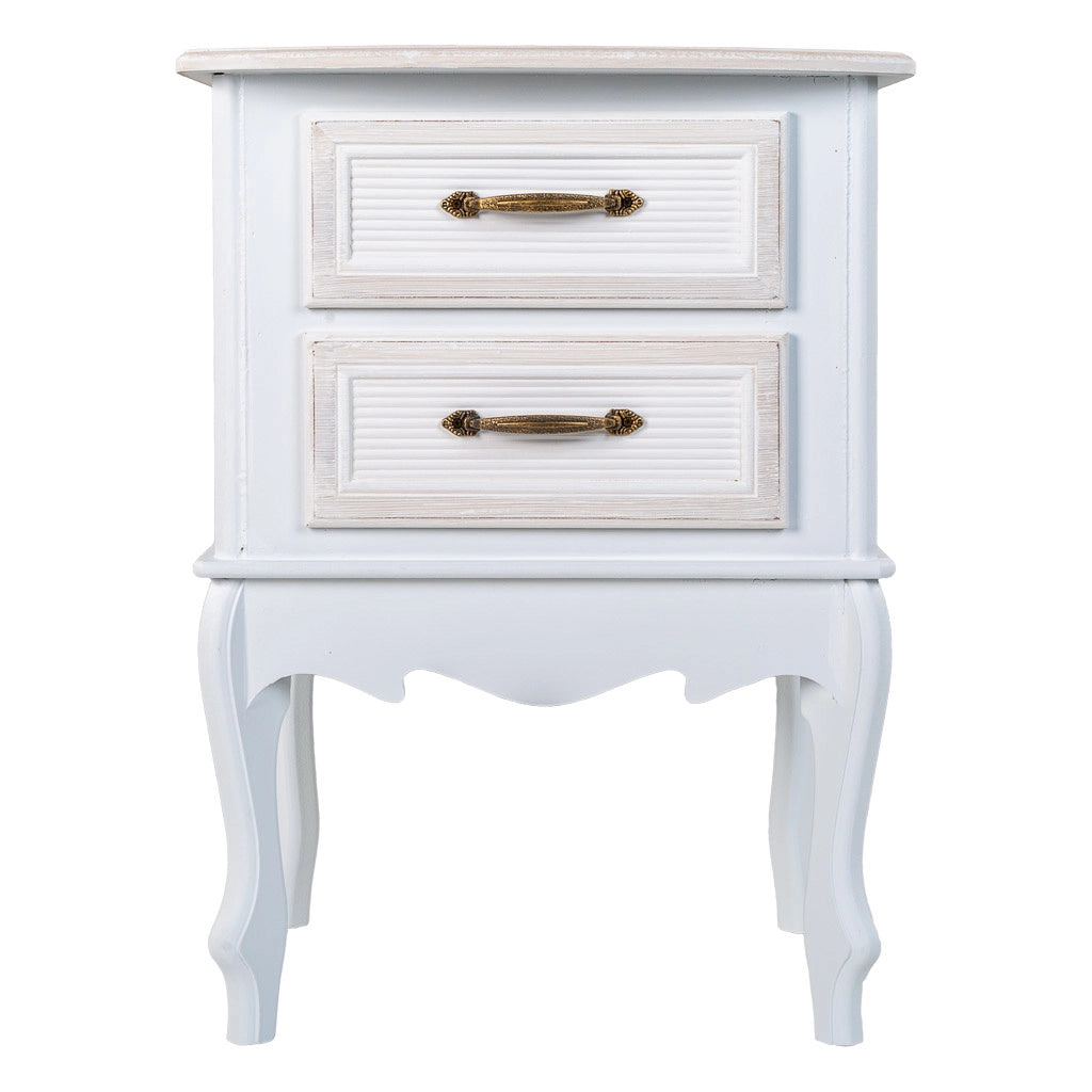 Comodino in legno bianco 42x34x57