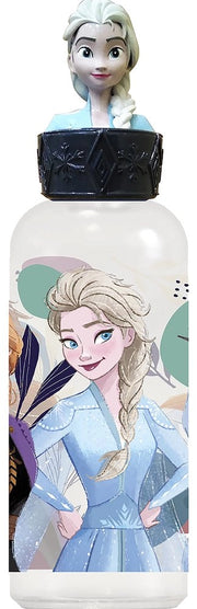 Borraccia 3D Originale Disney Frozen da 560 ml con coperchio decorato.
